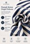 Cotton Linen Striped Pillowcase 50X70 cm Covered Navy Blue Pillowcase Set 2 Pieces - 4