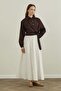 Short poplin shirt with tie detail - 3