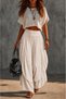 Bohem Style Buldan Layered Pocketed Ecru Shalwar Pants