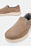 Men's Sand Nubuck Genuine Natural Leather Loafer Shoes - 3