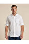 قميص رجالي أبيض عادي غير رسمي