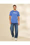 Men Blue Graphic T-Shirt - 5