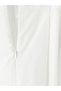 Lcw Vision White A-Line Balloon Skirt with Zipper at the Waist - 7