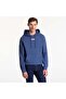 Men's Regular Cut High Cotton Content Hooded Long Sleeve Blue Sweatshirt