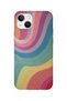 iPhone 15 Compatible Printed Transparent Phone Case |   Collection: Colorwave Flux