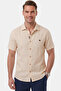 Beige Flared Linen Men's Shirt – Summer 100% Cotton Relaxed Fit 2602652 - 4