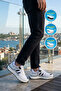 White Mesh Comfortable Sole Men's Sports Shoes 26110 m - 2