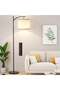 FUOE Floor Lamp with Remote Control 3 Color Temperatures, Long Lamp with Adjustable Linen Shade - 7