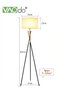 Floor Lamp Standing Lamp 12w LED Torchiere Floor Lamp Foot Switch 3 Adjustable Light Colors Linen Lampshade for Bedroom Living Room Office - 7