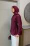 قميص مودينا برباط جانبي باللون الأحمر الداكن - 3