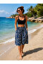 Sort Skirt Navy Blue Beige Patterned 1 Piece Quality Convenient Elastic Waist Beautiful Stylish - 2
