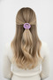 Lilac Spiral Phone Cord Hair Clip Flexible and Non-Marking 2-Piece Set - 2