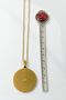 Gold Color 3 cm Line with Ayetel Kürsi & Esmaül Hüsna Written 316L Stainless Steel Double Sided 60 cm Accordion Chain Prayer Necklace - 3