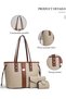 3PCS Tote Bag Set for Women Large Capacity Hand Shoulder Bag with Adjustable Drawstring Fashion Purse Clutch Bag Set for Office Travel Daily Bag - 5