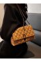 ZORIA Women's Quilted Crossbody Bag, PU Leather Adjustable Chain Shoulder Purse & Evening Handbag - Brown - 3