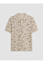 Nevavm Men's Polo Collar Patterned T-Shirt with a Difference - 5