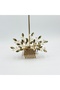 Bridal Hair Comb with Gold Crystal and Pearl Leaf Design - 6