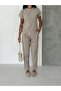 Beige Color Two-Piece Casual Set