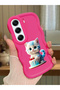 Tecno Camon 40 Pro 5g Compatible Case Camera Protector Red Silicone Couple Phone Case Cat Pattern