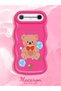 Tecno Pova Slim Compatible Case Camera Protector Red Silicone Couple Phone Case Bear Pattern - 2