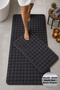 Puffelle Anthracite Non-Slip Base Machine Washable 70X120 50X60 Soft Textured Bath Mat