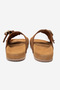 Men's Double-Strap Buckle Slippers Real Suede Leather Zy 4206 Suede Taba - 5