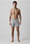 Men's Combed Cotton 2-Piece Set Towel Waist Boxer Black-Grey Color - 3