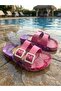 Summer Non-Slip Sole Two Buckle Girls' Slippers - 6