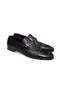 Black Color Laceless Genuine Leather Leather Sole Men's Shoes