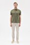 Polo Collar 100% Mercerized Cotton Men's T-Shirt - 5