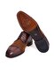 Brown Lace-Up Genuine Leather Suede Men's Shoes - 3