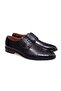 Black Color Lace-Up Genuine Leather Leather Sole Men's Shoes
