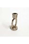 Mirabella Metal Candle Holder Chrome Decorative Small Candle Stand - 4