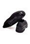 Black Color Lace-Up Genuine Leather Men's Shoes - 2