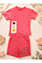 Girl's Pink Mini Makers Floral Printed Shorts Set - 2