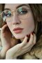 Metal Gold Frame Transparent Glass Book Reading Computer Blue Light Glasses - 2