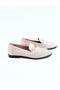 Women's Genuine Leather Ballerinas Beige - 2