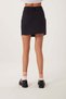 Women's Navy Blue High Waist Belted Pleated Detailed Mini Skirt - 4