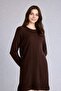 Regular Fit Crew Neck Brown Knitwear Tunic C4474Ax26Au - 3