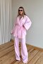 Pink Vero Cotton Belted Double Set - 1300