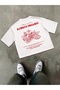 Always Organic Printed White Oversize Unisex T-Shirt Basic Comfortable Fit Daily Tshirt