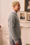 Men's Hair Knit Sweater - Acrylic Cotton Crew Neck Regular Cut - 3