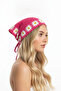 Handmade Crochet Pink Daisy Patterned Bandana Hair and Neck Accessory - 4