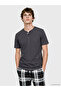 Esvab • Modern & Distinctive Standard Fit Checkered Embroidered Men's Pajama Set - 3