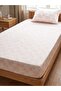 Makiteks 100% Cotton Crispy Floral 120X200 Single Fitted Sheet Bohemian Style Natural Plant Pattern