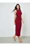 Magenta Side Ruched Bodycon Maxi Dress - 3