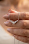 Zircon Stone Rowed Waterway Model V Necklace