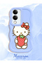 Vivo Y29S Compatible Case Camera Protector Blue Silicone Couple Phone Case Kitty Pattern - 2