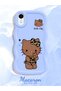 iPhone Xr Compatible Case Camera Protector Blue Silicone Couple Phone Case Kitty Pattern - 2