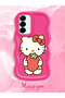 Samsung Galaxy A36 5g Compatible Case Camera Protector Red Silicone Couple Phone Case Kitty Pattern - 2